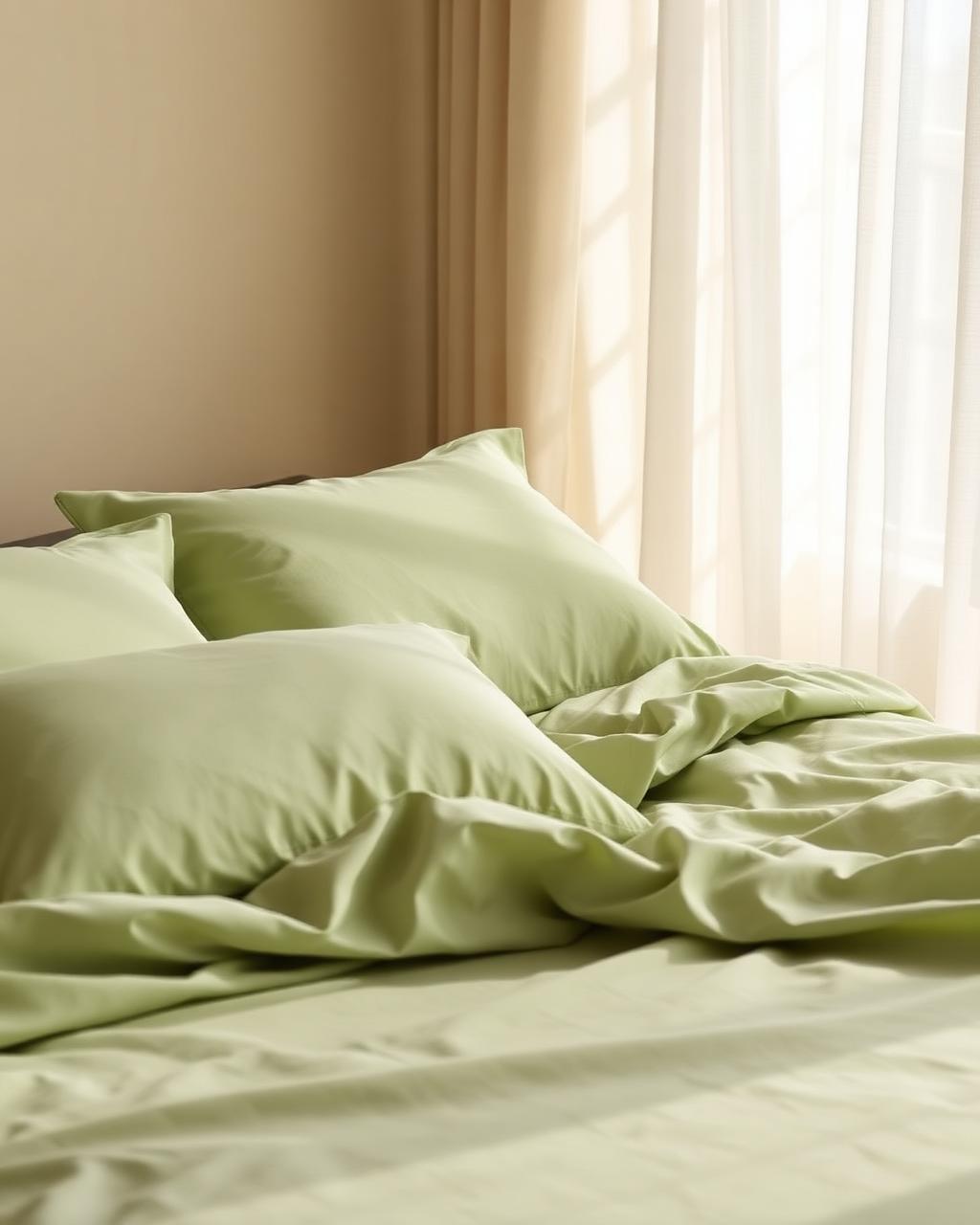 Percale sage sheets lifestyle