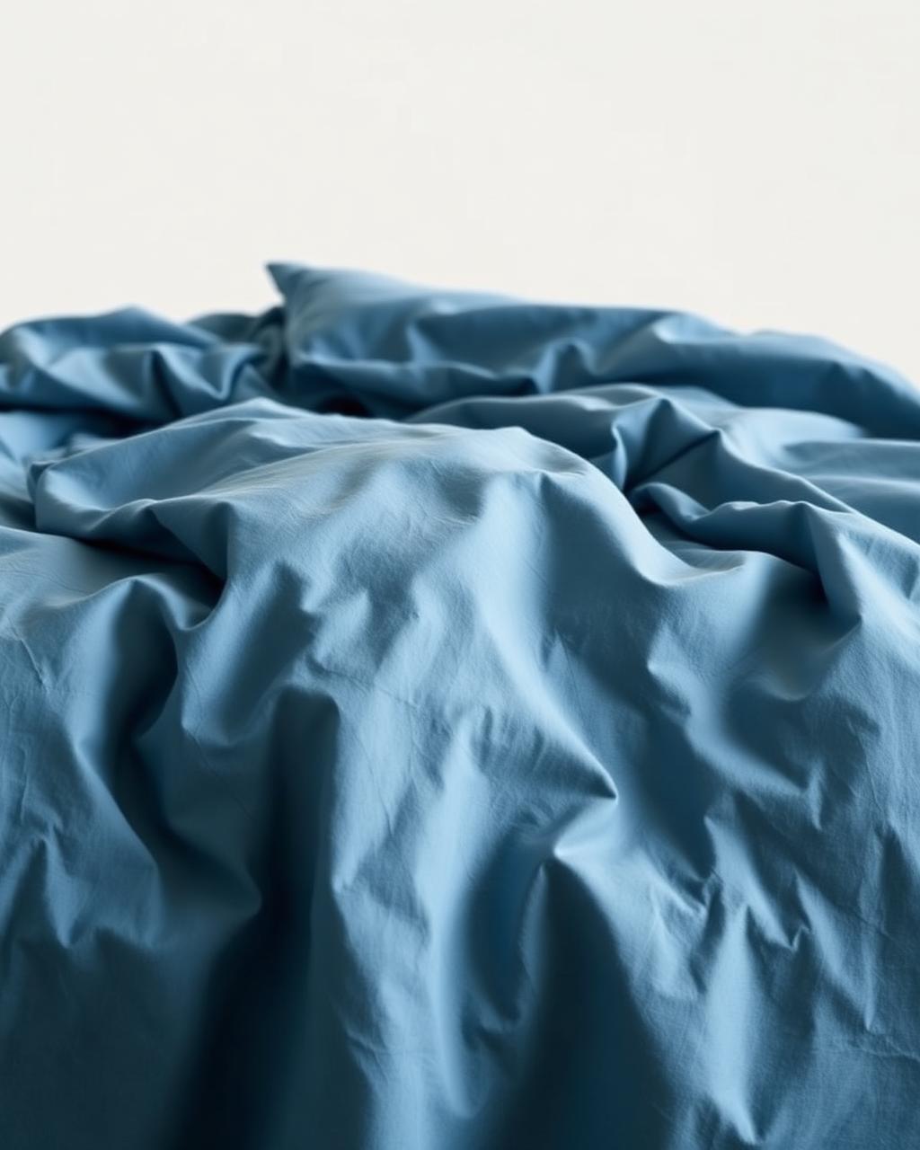 Percale Duvet Cover in Slate Blue