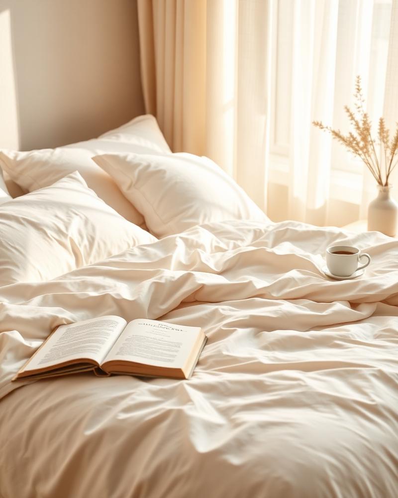 Ivory sateen duvet lifestyle